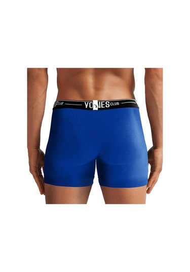 Yohannes Club, Erkek Özel Bölmeli Pamuklu Boxer, Renk Seçenekli, Tekli Paket Saks Mavisi