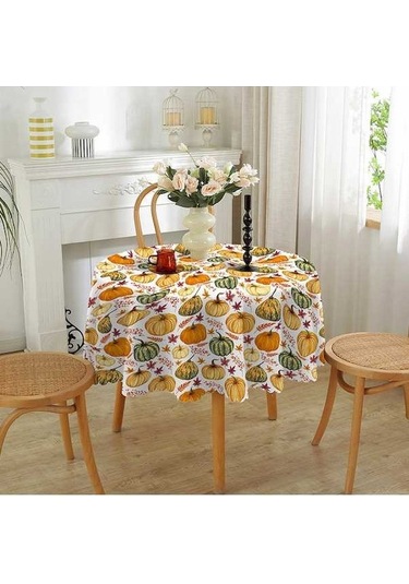 Novahub Yuvarlak Yuvarlak Yirmi Yeni Ve Su Örtüsü Noel Masa Geçirmez Dayanıklı Aşınmaya Altı Mj Beyaz