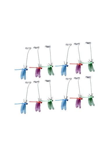 Suofeng 12 Adet Pvc Yapım 3d Yalan Ejderha Çubuğu Klampları - At Sineklerini Kovmak İçin Bahçe Ve Balkon Dekorasyonu