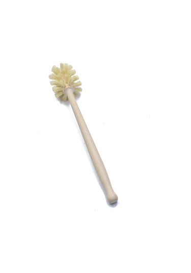 Tuvalet Fırçası, Kayın Ağacından Yapılmış Tuvalet Fırçası, Güçlü Jüt Kılları Ahşap Rengi