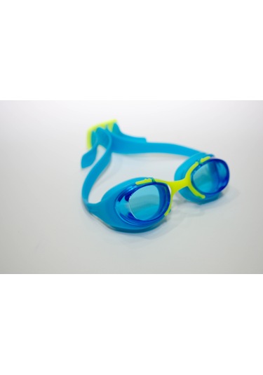 Çocuk Yüzücü Gözlüğü - S Boy - Mavi / Sarı Nabaiji Meridyendukkan Beyaz