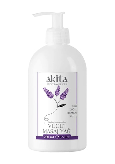 Akita Doğal Vücut ve Masaj Yağı Lavanta 250 ML