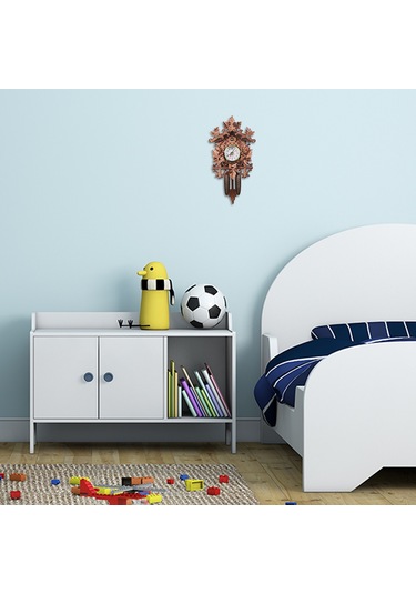 Teltree Klasik Ahşap Kukulu Saat, Ev Dekoru İçin Geliştirilmiş Stiliyle Canlı Salonda Zamanı Takip Edin - 303 Model 3 Çok Renki