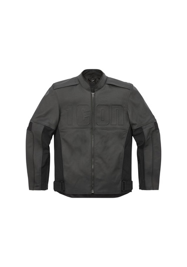 Icon Motorhead 3 Korumalı Deri Motosiklet Montu Siyah