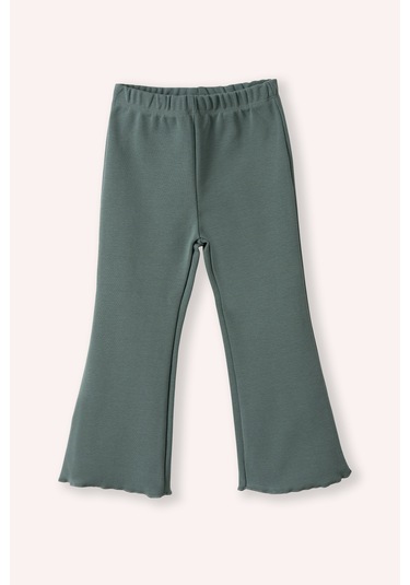 Kız Çocuk Tayt Yeşil Çok Renkli