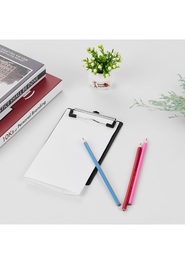 Youmex Siyah A6 Plastik Ofis Yazma Tahtası - Dayanıklı Çelik Kıskaçlı Belge Tutucu, Duvar Asma Düğmeli Çok Renkli