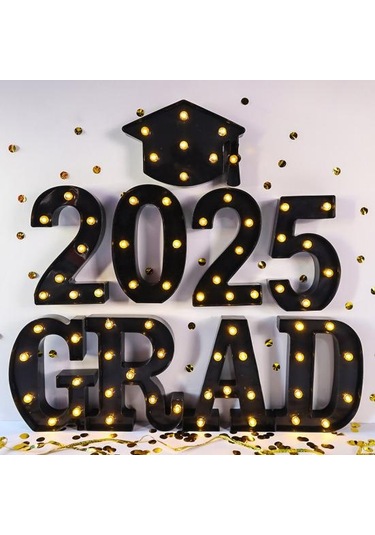 2025 Mezuniyet Işıklı Harfler 2025 Mezuniyet Sınıfı Led Harf İşaretleri Altın