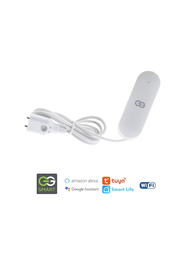 Günsan Akıllı Wifi Su Kaçağı Dedektörü Kablolu Tuya & Smart Life Uyumlu