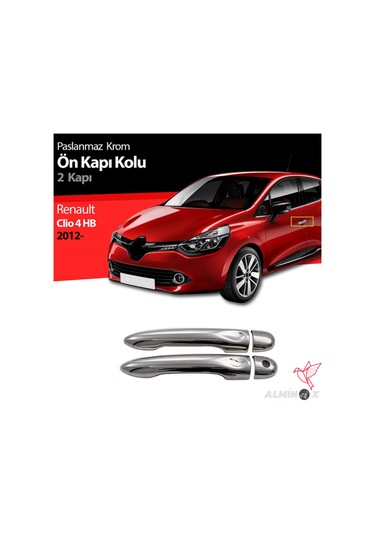 Renault Clıo 4 Krom Kapı Kolu 2 Kapı Sensörlü P.Çelik 2012 Üzeri