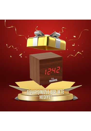 Eastar Ahşap Guguklu Balerin Duvar Saati Hediye Küp Masa Saati Kahverengi