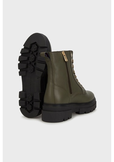 Tommy Hilfiger Kadın Bot Fw0fw08160 Rbn Koyu Haki Koyu Haki