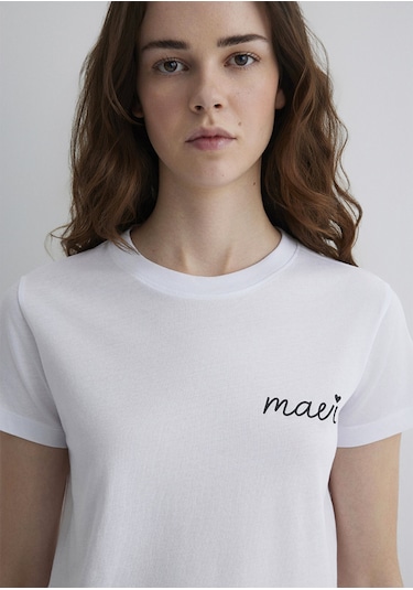 Mavi - Mavi Logo Baskılı Beyaz Tişört 1612962-620 Beyaz