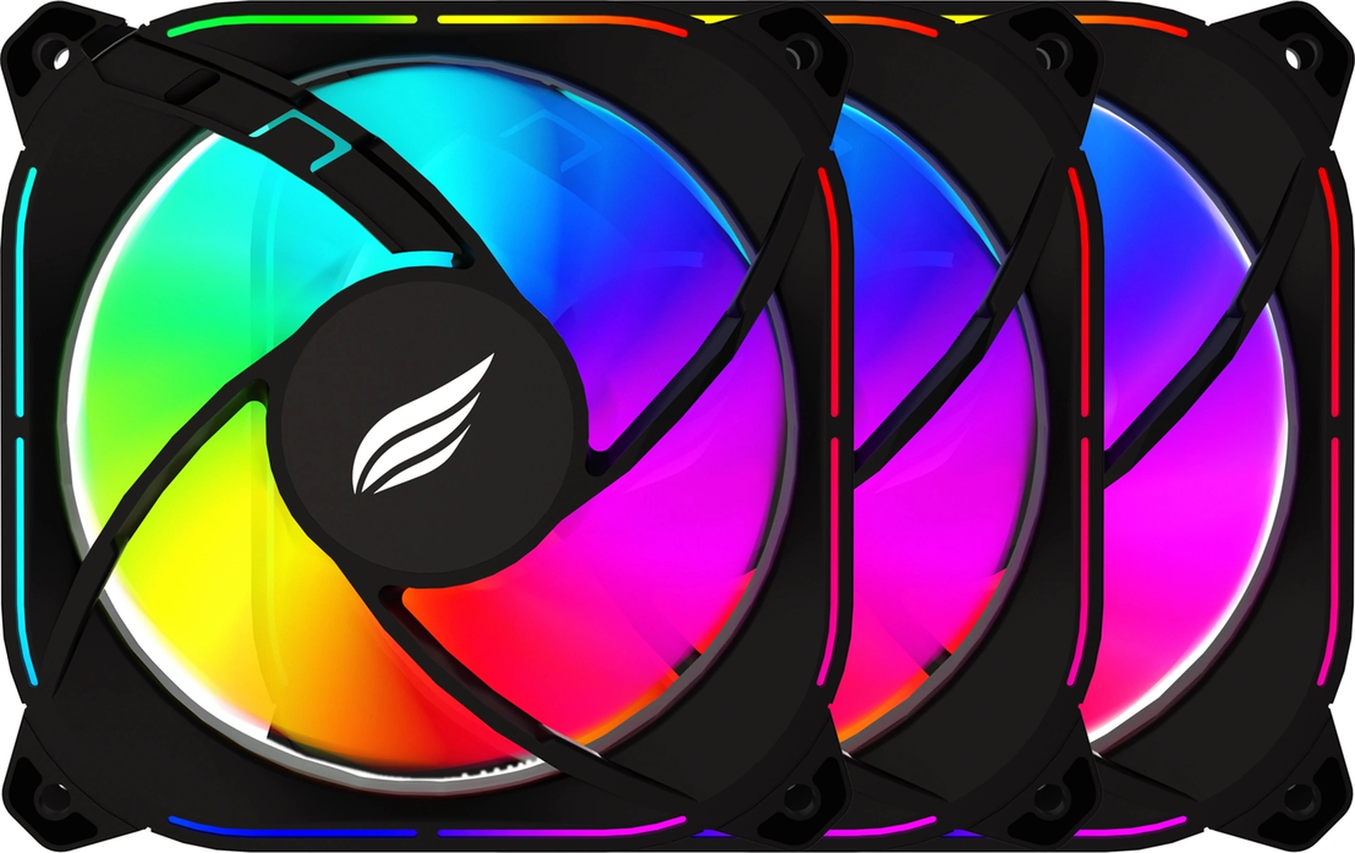 Hawk Gaming HF120 Silentforce 120mm ARGB Üçlü Kontrolcü ve Kumada Dahil Siyah Kasa Fanı