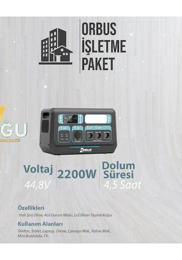 2200 Walt İşletme Paket Güç Bataryası