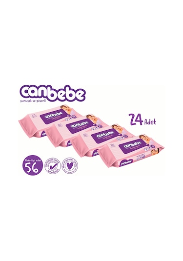 Canbebe Temel Bakım Islak Mendil Fırsat Paketi 24 X 56'Lı