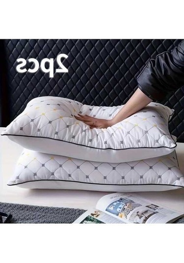 Trendooze Leke Temizleyici Beyaz Soğutucu Yastık 2li Set Nefes Alabilir Yatak Dekoru Beyaz Beyaz