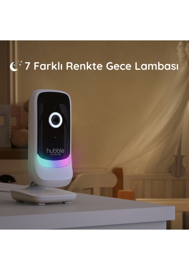 Hubble Nursery View Glow 2.8" Gece Lambalı Dijital Bebek Kamerası