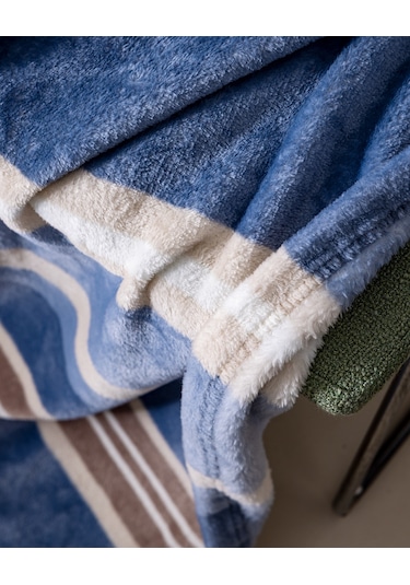 Mozel Welsoft Baskılı Tv Battaniye - Mavi/bej 8684427292327 Çok Renkli