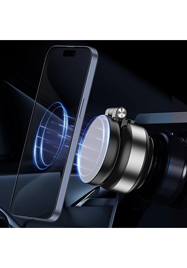 Xuweiwei Siyah 360 Derece Dönebilen Manyetik Araba Telefon Tutucu Uzatılabilir Alüminyum Gösterge Paneli Ayna Gym Ofis Için Evrensel