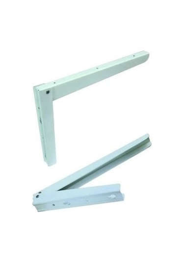 Katlanır L Masa Konsolu Beyaz 2 Adet 1 Takım 30 Cm Raf Demi