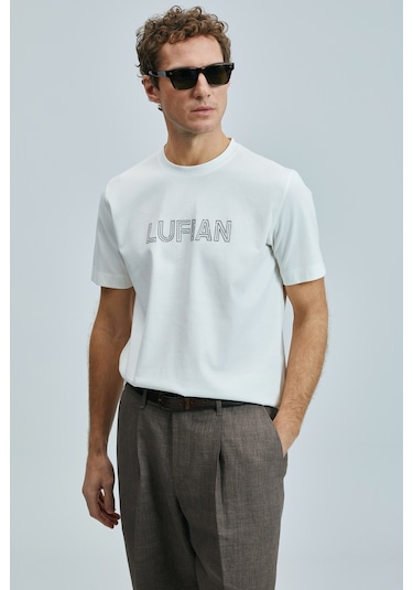 Lufian Thınk Modern Grafik T- Shirt Kırık Beyaz Kırık Beyaz 111020240100510 KIRIK BEYAZ Lufian Thınk Modern Grafik T- Shirt Kırık Beyaz Kırık Beyaz 111020240100510 KIRIK BEYAZ