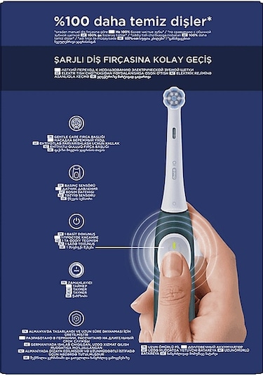 Oral B Io 2 Serisi Şarjlı Diş Fırçası Yeşil + Seyahat Kabı