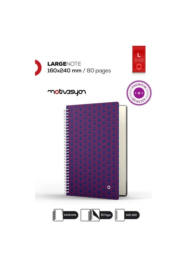 Boss Serisi Pembe 16x24 Ebat Spiralli 80sayfa