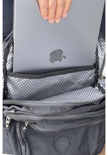 Nemo Group Siyah Sırt Çantası Krinkıl Kumaş Suya Dayanıklı Siyah
