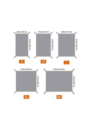 Leezsing Çift Kişilik Kamp Tente Altı Paspası - 140x210 Cm Oxford Kumaşı, Pu2000mm Su Geçirmez, Güneşlik/fonksiyonel Outdoor Malzeme Çok Renkli