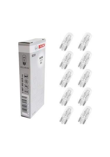Bulacaksin Bosch  Eco Dipsiz Ampul 12V 5W T10 W5W 10'Lu Paket