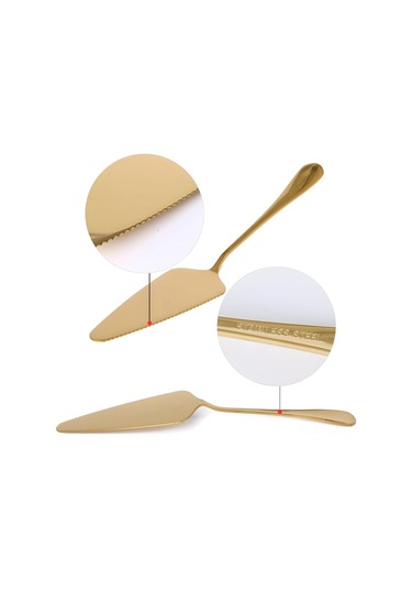 Wezone 10 Parça Paslanmaz Çelik Pasta/sicaklık Sunucu Seti - Ergonomik Tutamalı, Keskin Kenar, Ev & Restoran Kullanıma Uygun Diğer