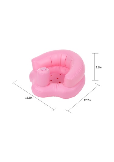 Şişme Bebek Sandalyesi Taşınabilir Çocuk Kanepesi Güvenlik Eğitim Koltuğu Bebek Arabası Oyun Banyo Zemin Plaj Havuz Kenarı Pvc Pembe