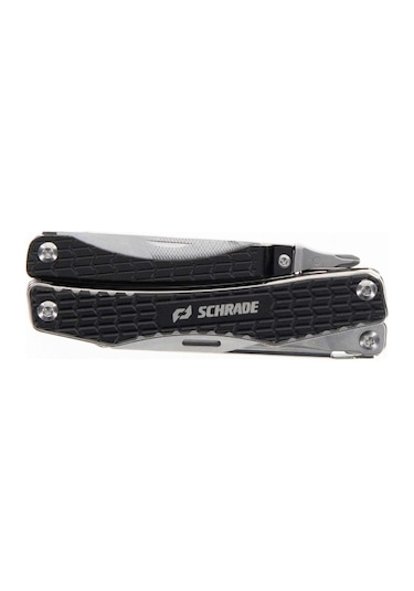 Schrade Kamp Clench Çok Amaçlı El Aracı 9 Fonksiyonlu Paslanmaz Katlanır Multitool 1182532 Siyah