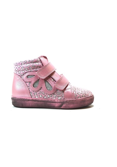 Onlo Ayakkabı P.348 Deri Pembe Cırtlı Ortopedik Kız Çocuk Bot Pembe