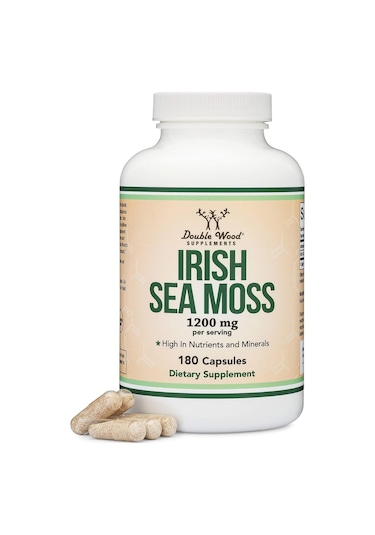 Double Wood Irısh Sea Moss İrlanda Deniz Yosunu 1200mg 180 Ca...