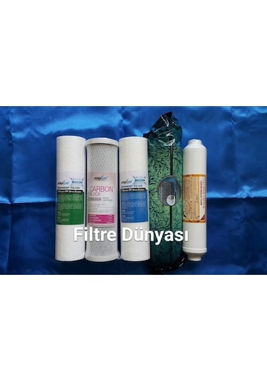 Filtre Dünyası Aqualıne Su Arıtma Cihazı Filtresi Takım 5Li Set Arıtıcı Filtresi