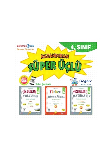 4. Sınıf Kazandıran Süper Üçlü Set + Bic 18 Li Kuru Boya Hediyeli