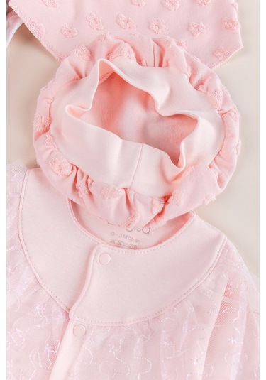 Güpürlü 8'li Kız Bebek Hastane Çıkışı Bebek Takımı