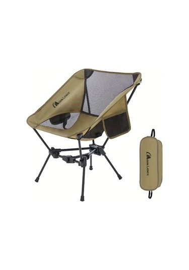 Dashanshop Haki Ultrahafif 4 Nesil Moon Lence Kamp Sandalyesi Kompakt Katlanabilir Aluminyum Cerceve Oxford Kumaş Yuruyus Daginlik Plaj Haki