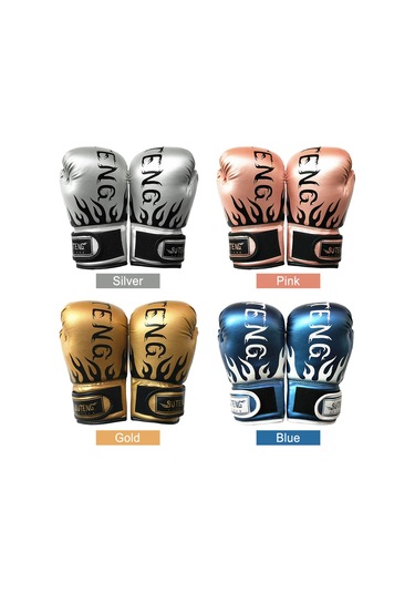 Moveevo 8-14 Yaş Çocuklar İçin Mavi Perakende Boks Eldiveni - Kaliteli Pu Deri, Şok Emici Dolgulu, Parmak Ve Dirsek Koruması Mavi