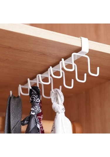 Fosenze Çelik Mutfak Dolap Organizer, Çok Amaçlı Askı Takımı - Delme Yok, Yeniden Kullanılabilir, Bölmeleri Genişletir