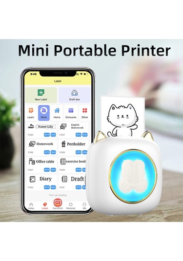 Os6998-2-5 Mini Cep Yazıcı Taşınabilir Kablosuz Termal Yazıcı