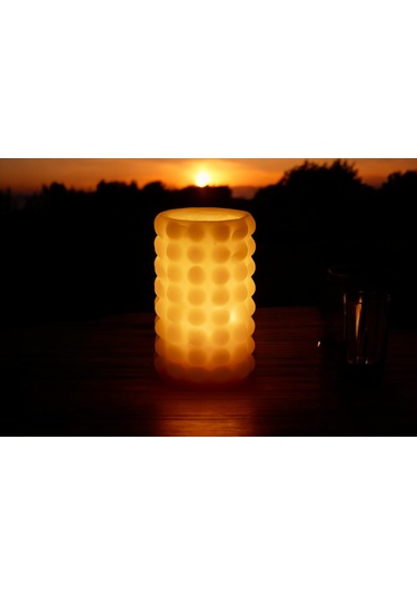 Fener Mum Bubble Krem Kavun Kokulu Dekoratif Mum