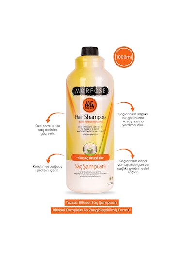 Morfose Tuzsuz Şampuan Pompalı 1 L