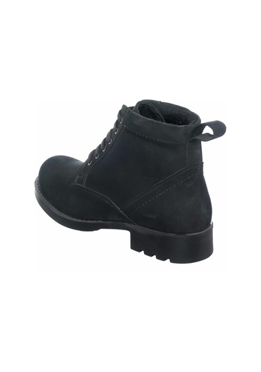 41-42-43-44 Numara F632 Siyah Yağlı Dana Nubuk Rahat Geniş Kalıp Süspansiyonlu Taban Üst Kalite Büyük Numara Erkek Bot Siyah