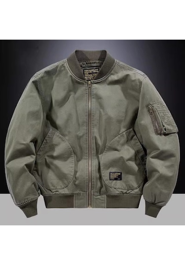 Yeni Sonbahar/kış Erkek Günlük İş Kıyafeti Beyzbol Ceketi Erkek Modaya Uygun Pilot Ceketi Kraliyet Mavisi