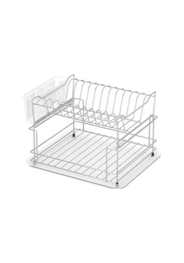 Teknotel İki Katlı Modüler Tabaklık Bulaşıklık Krom Kb010