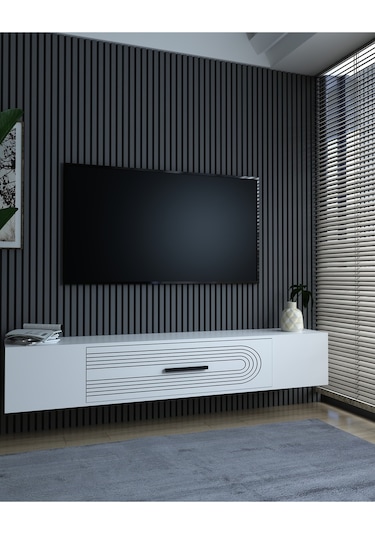 Maderact Tv Sehpası Beyaz-gümüş Beyaz-gümüş