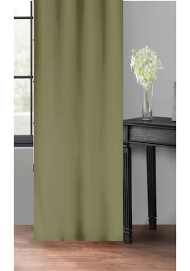 Taç Soft Yağ Yeşili Fon Perde Yeşil