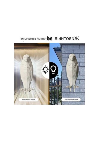 Novahub Kartal Şekilli Led Duvar Lambası - 3d Projeksiyonlu Gece Aydınlatma 12v Mavi, Beyaz Beyaz